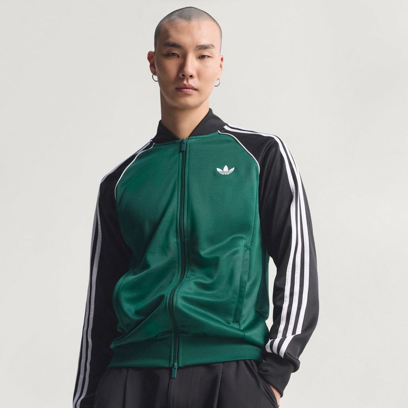 Яке adidas Performance SST Full Zip Track Jacket Зелено | KE3509