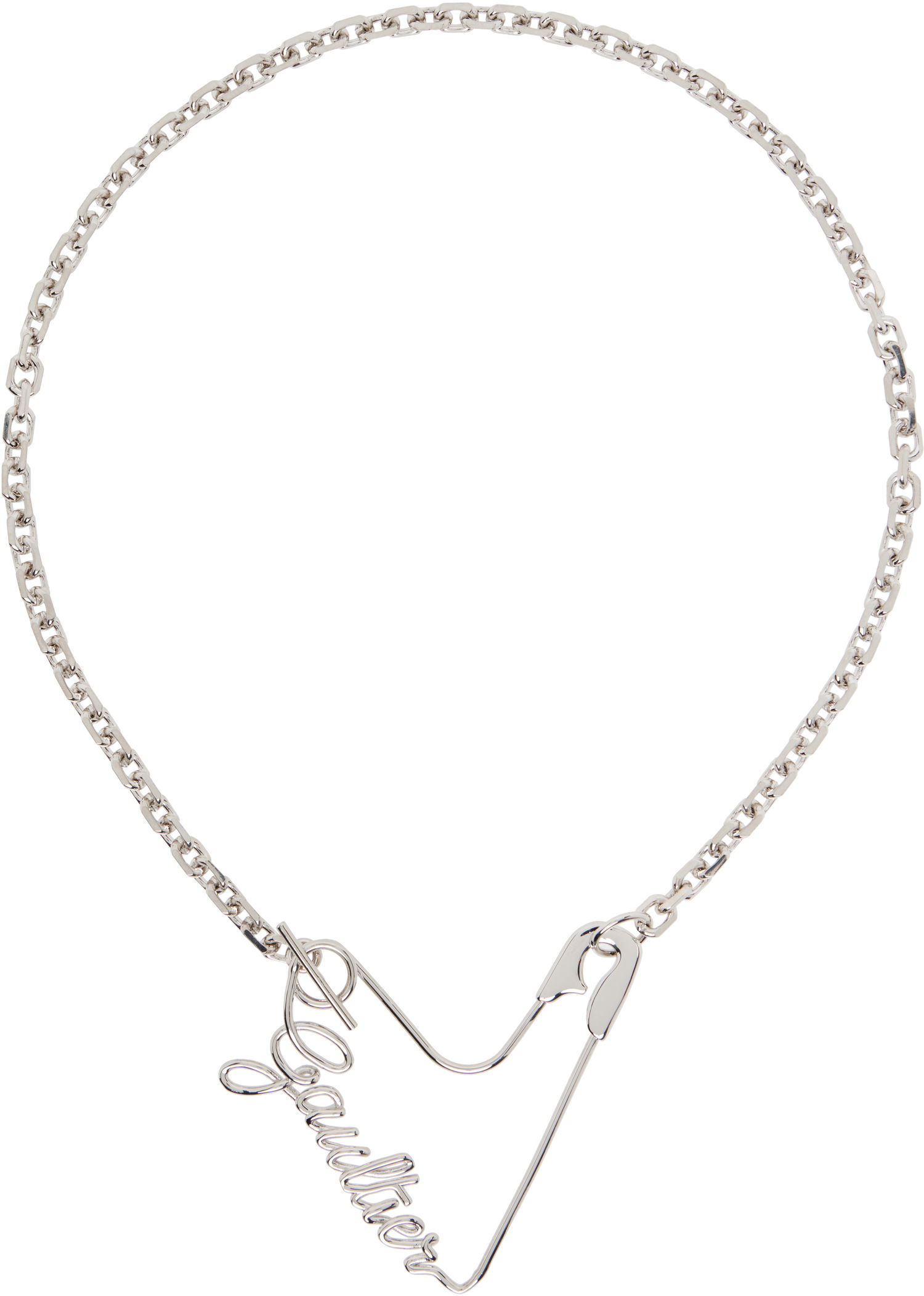 Колие Jean Paul Gaultier Jean Paul Gaultier Heart Safety Pin Necklace Металик | 25/04-W-JW039-X053-91, 0