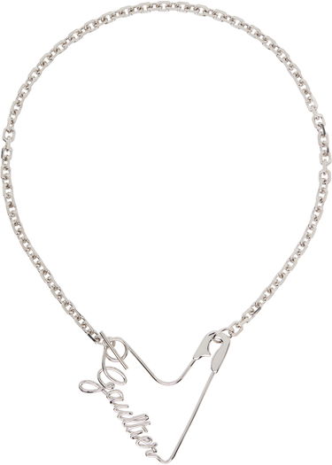 Колие Jean Paul Gaultier Jean Paul Gaultier Heart Safety Pin Necklace Металик | 25/04-W-JW039-X053-91, 0