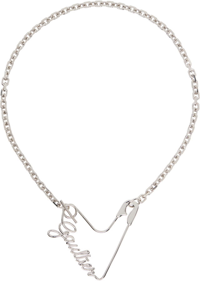 Jean Paul Gaultier Heart Safety Pin Necklace