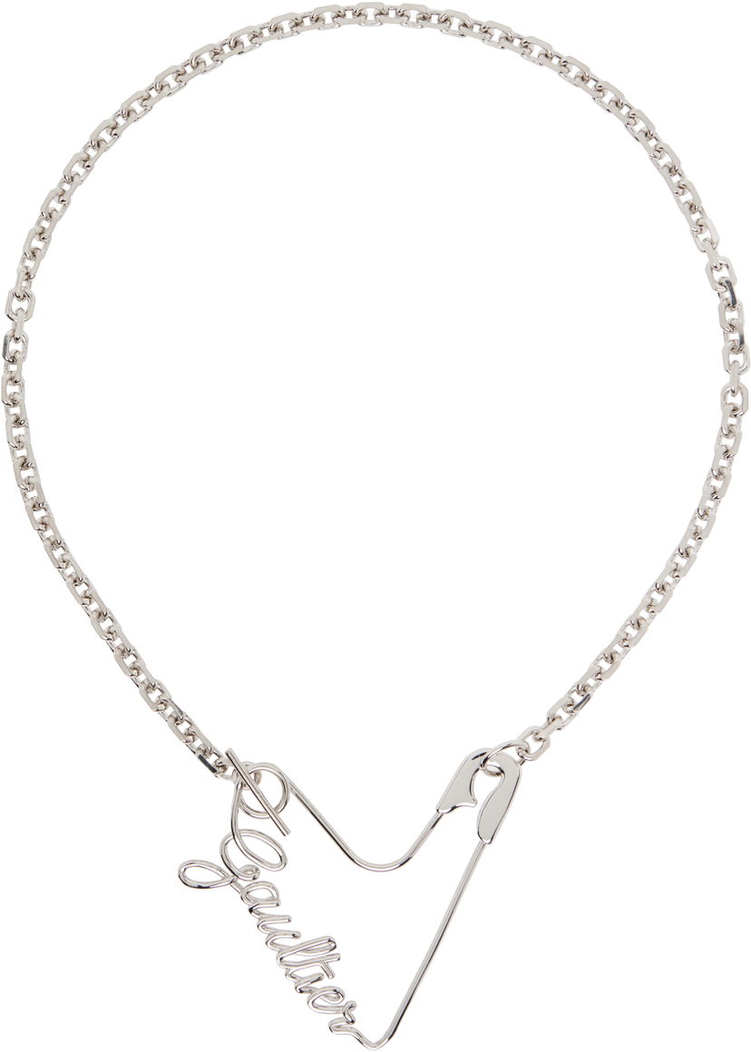 Колие Jean Paul Gaultier Jean Paul Gaultier Heart Safety Pin Necklace Металик | 25/04-W-JW039-X053-91