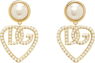 Обеци Dolce & Gabbana DG Logo & Heart Pearl Earrings Металик | WEQ6L4 W1111, 0