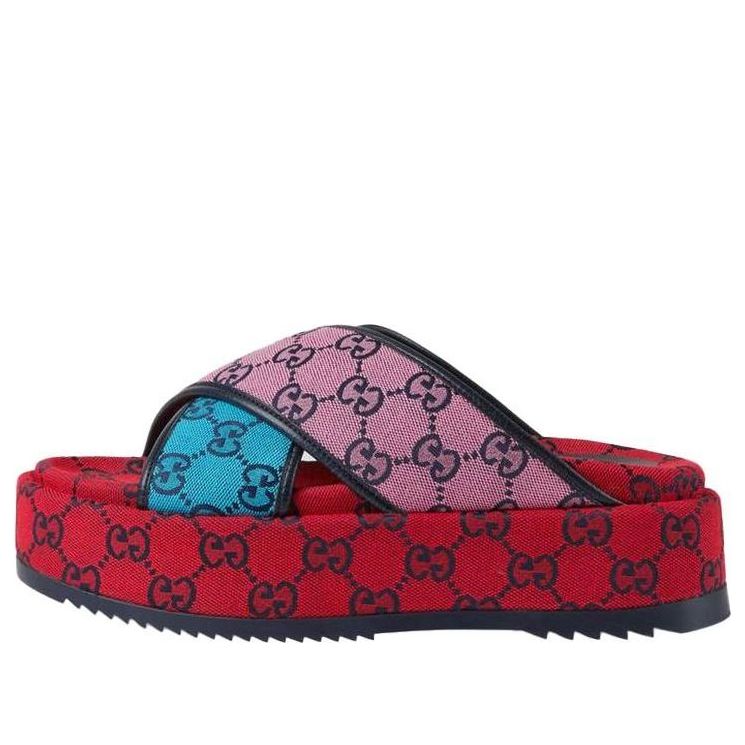 Кецове и обувки Gucci Gucci GG Platform Sandals Червено | 663666-2UZU0-4281, 0