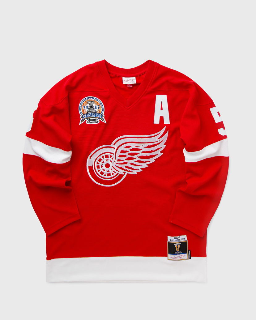 Фланелка Mitchell & Ness NHL Detroit Red Wings 2001 Nicklas Lidstrom #5 Jersey Червено | JY8993-DRWRED1