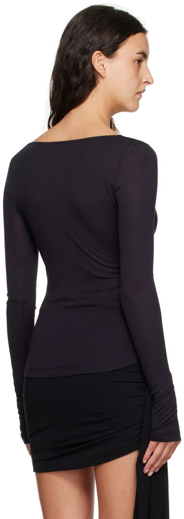 Тениска Helmut Lang Helmut Lang Cowl Neck Long Sleeve T-Shirt Черно | N06HW522, 2