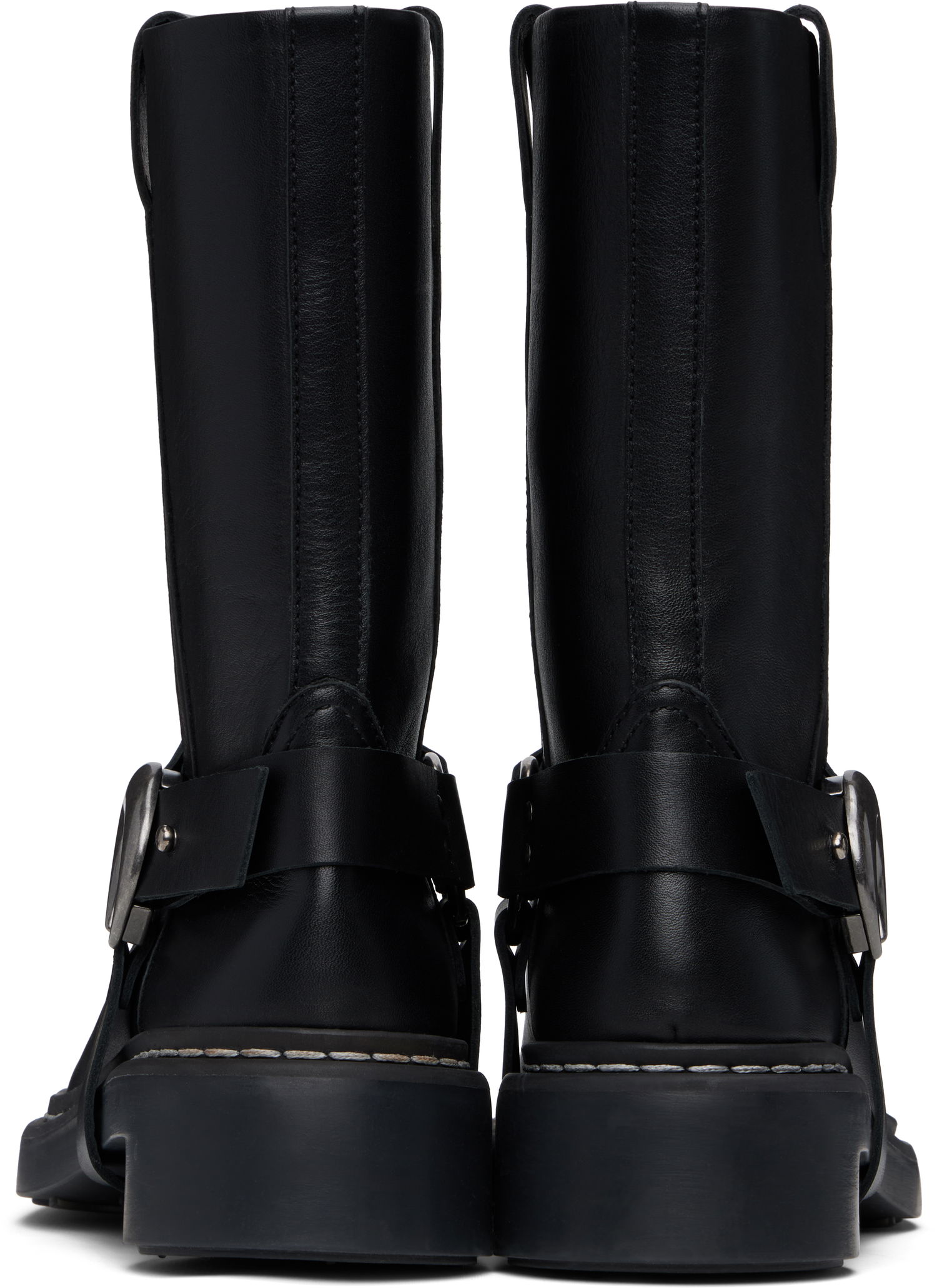 Облекло Marine Serre Marine Serre MS Moto Leather Boots Черно | WFW045A RLEA0017, 1