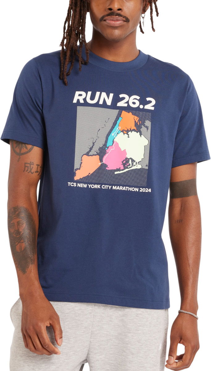 Тениска New Balance NYC Marathon Graphic T-Shirt Синьо | mt43602m-nny