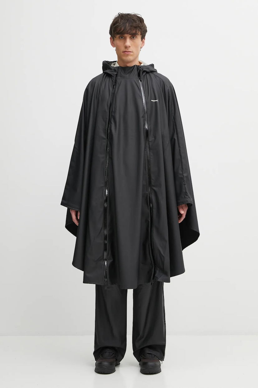 Дъждобран Rains Hooded Zip Poncho Rains x Umbro Черно | 20800.01