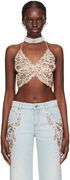 Blumarine Embellished Halter Top