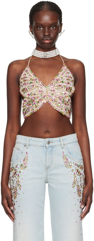 Потник Blumarine Blumarine Embellished Halter Top Многоцветен | P422C265A, 0