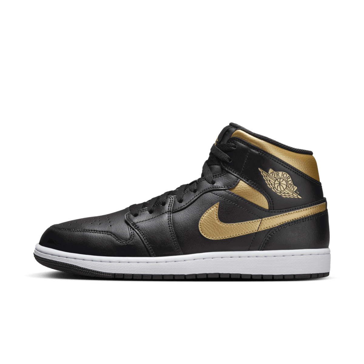 Кецове и обувки Jordan Air Jordan 1 Mid Black Metallic Gold Черно | DQ8426-071, 0