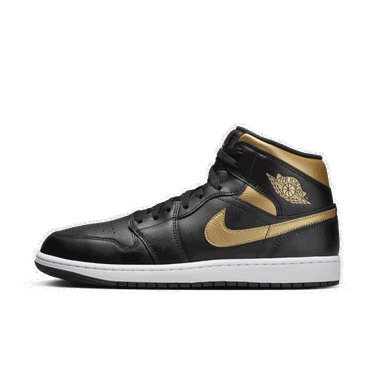 Кецове и обувки Jordan Air Jordan 1 Mid Black Metallic Gold Черно | DQ8426-071, 0