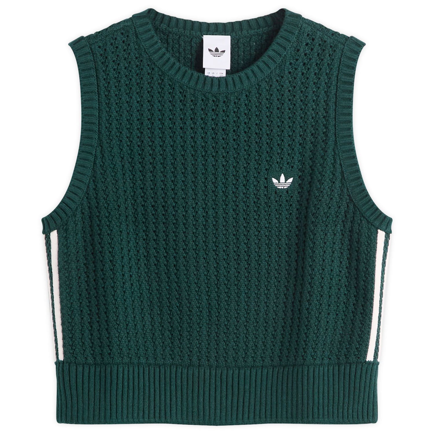 Пуловер adidas Originals Adicolor Knitted Vest Зелено | JW4993, 1