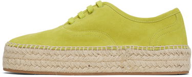 Обеци JW Anderson JW Anderson Suede Lace-Front Platform Espadrilles Зелено | SE0032-LA0240, 2