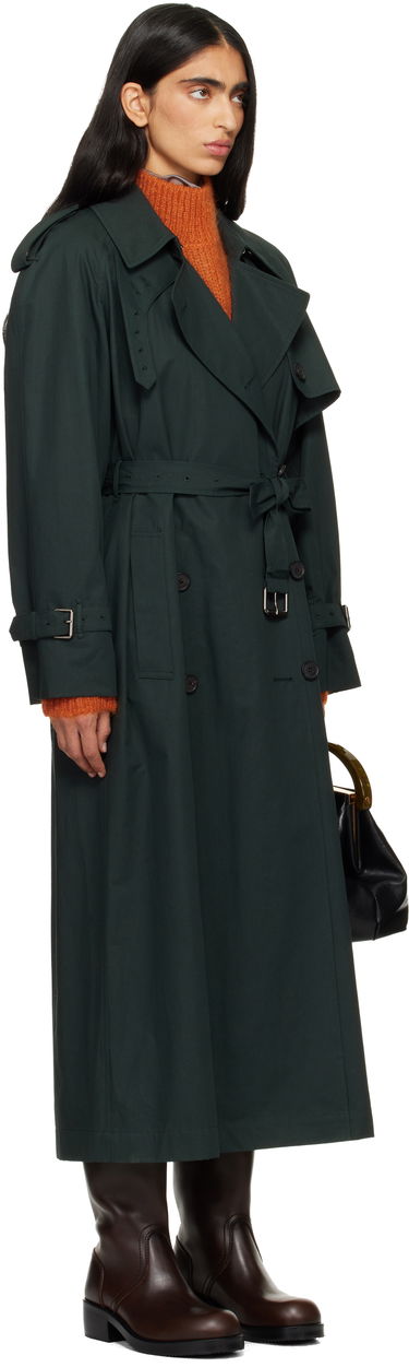 Тренчкот Dries Van Noten Dries Van Noten Double-Breasted Trench Coat Зелено | 252-010250-2291, 1