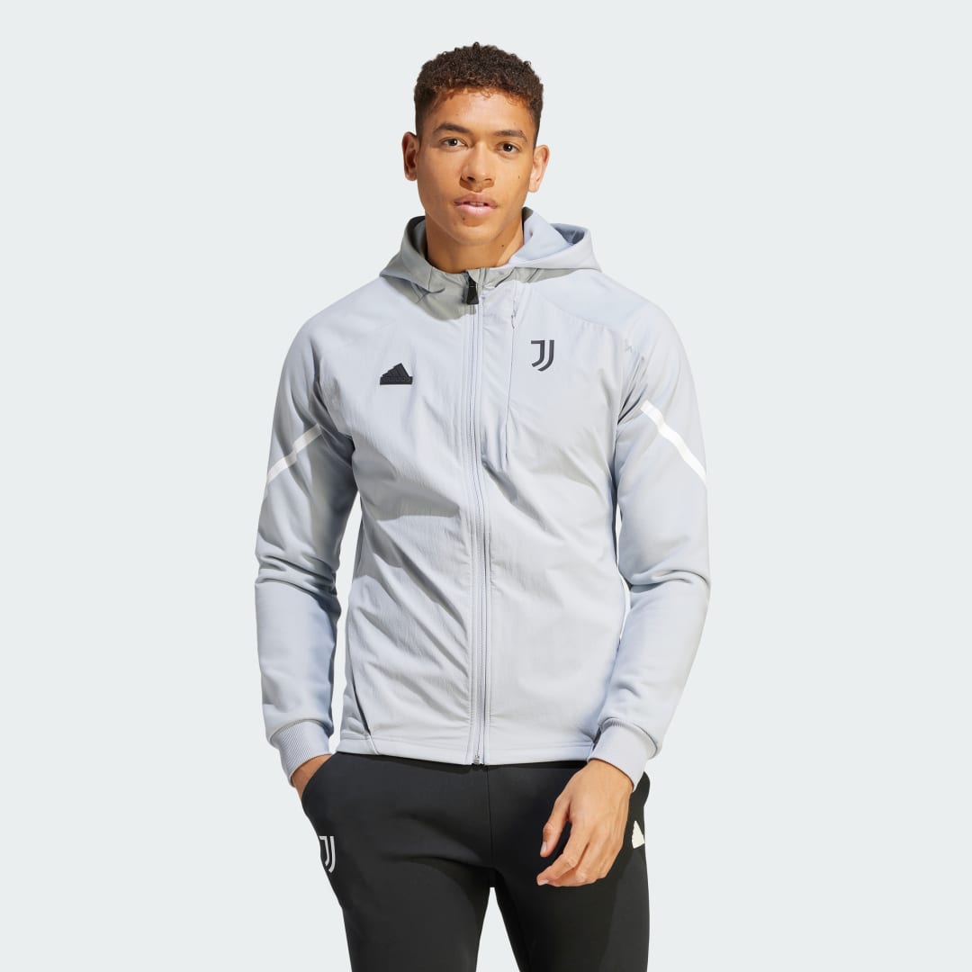 Суитчър adidas Originals Juventus Designed for Gameday Full-Zip Сиво | HZ4982, 0