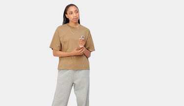 Тениска Carhartt WIP Nelson T-Shirt Dusty H ''Brown Garment Dyed'' Бежово | I029647_07E_GD, 3