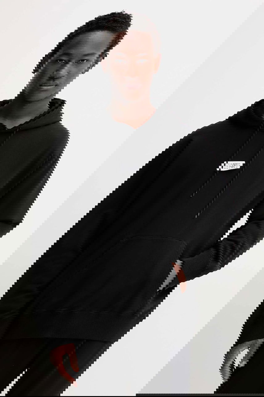 Суитчър Maison Margiela Smooth Hooded Sweatshirt MM6 Maison Margiela x MM6 Wardro Черно | SH0GU0033.M25025.900, 0