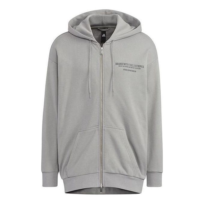 Суитчър adidas Originals Alphabet Printing Pattern Hoodie Сиво | HZ7027