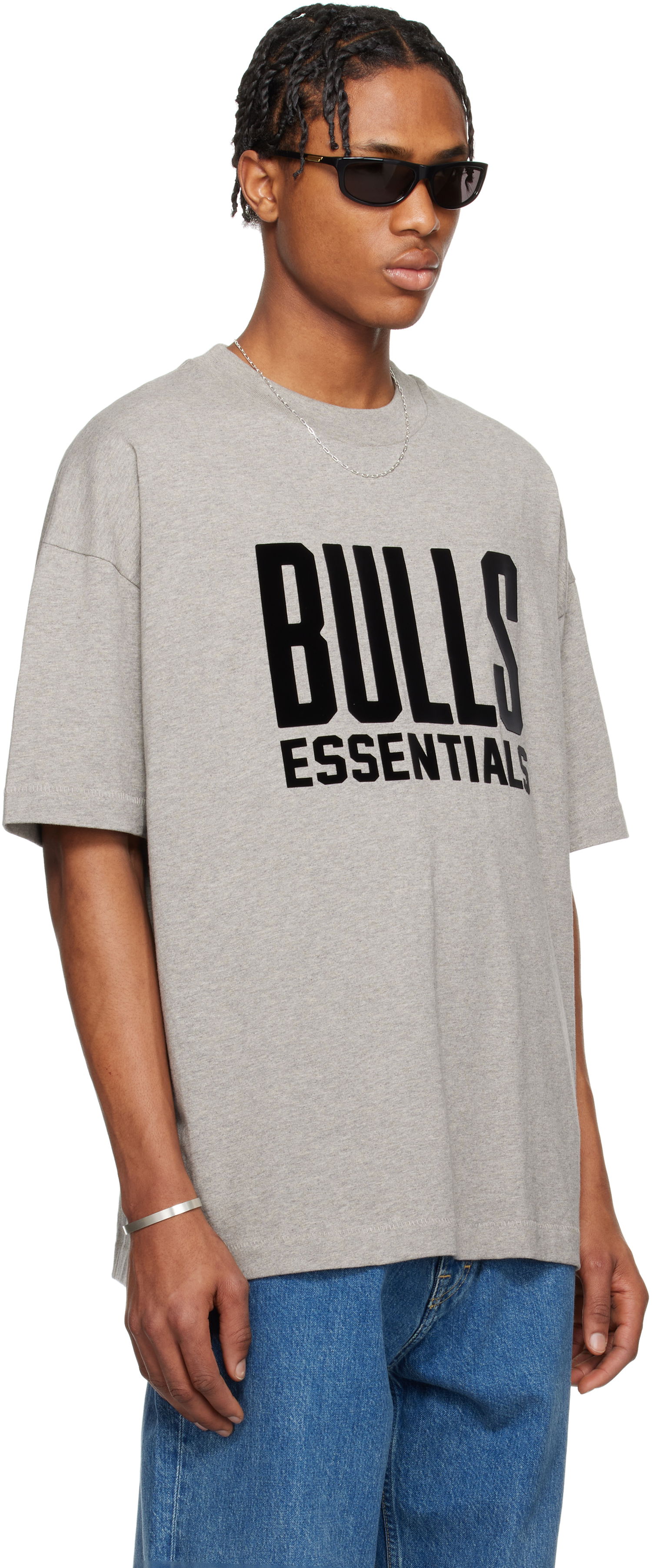 Тениска Fear of God Fear of God ESSENTIALS NBA Bulls Short Sleeve T-Shirt Сиво | 125AL244104F, 1