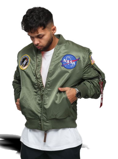 Яке бомбър Alpha Industries MA - 1 VF NASA Зелено | 166107 01