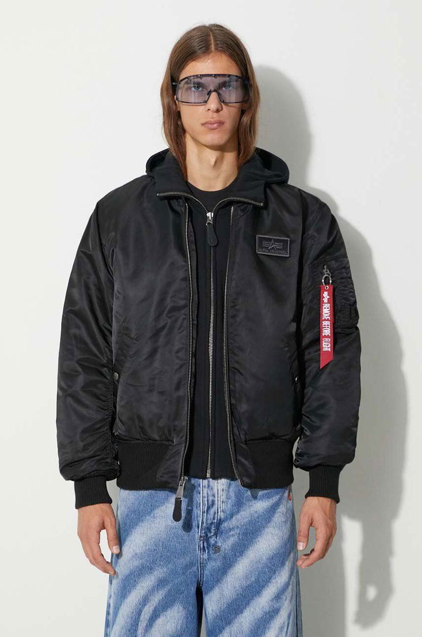 Яке бомбър Alpha Industries Bomber Jacket With Logo Patch Черно | 183110.515