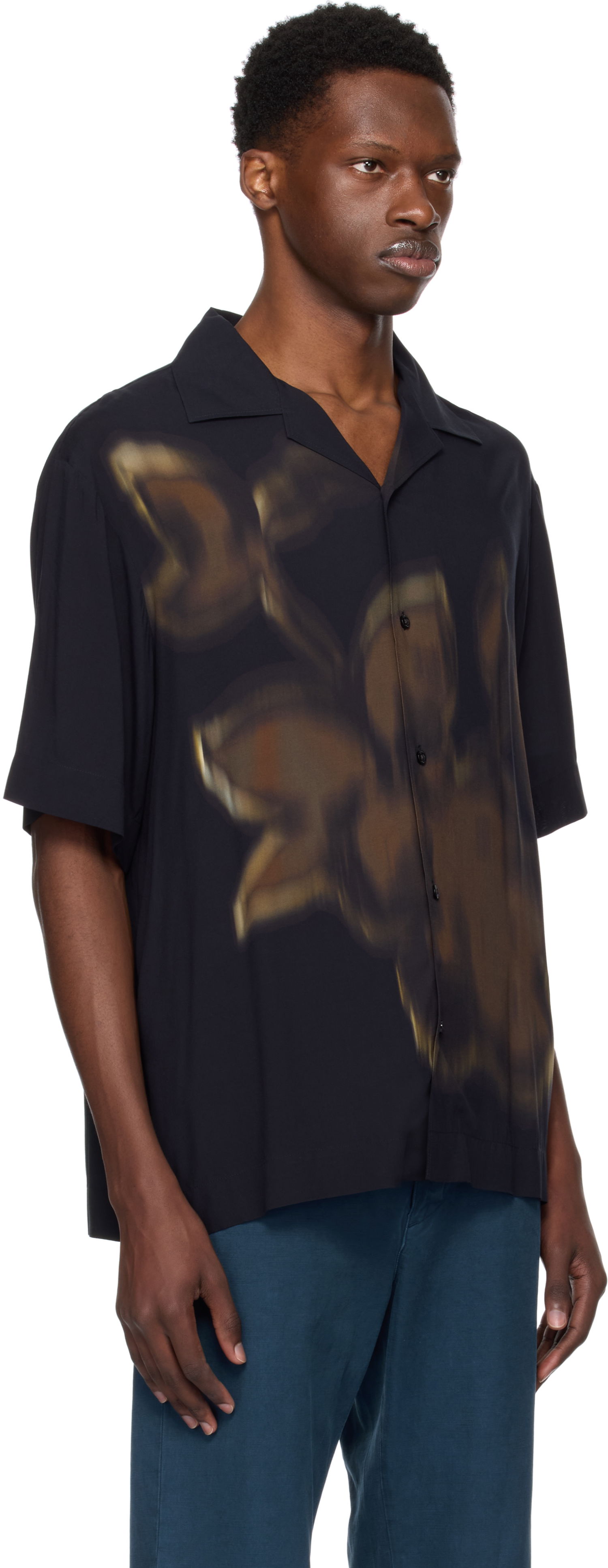 Риза BOSS Hugo Floral Printed Camp Shirt Черно | 50545387, 1