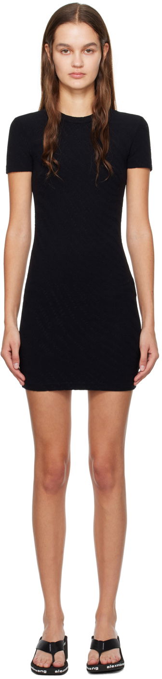 Pокля Alexander Wang Jacquard Mini Dress Черно | 4CC1246235