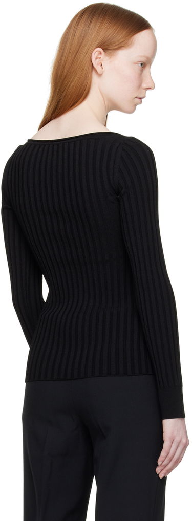 Пуловер Stella McCartney Ribbed Ring Detail Top Черно | 6K02933S2375, 2