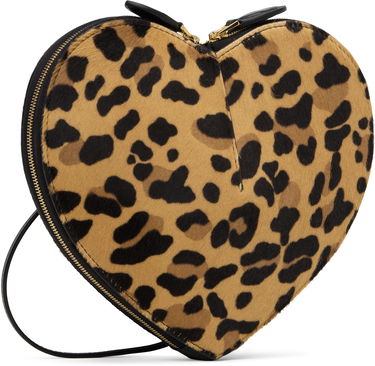 Дамска чанта Alaïa Leopard Print Heart Shaped Shoulder Bag Кафяво | AA1P003CA329, 2