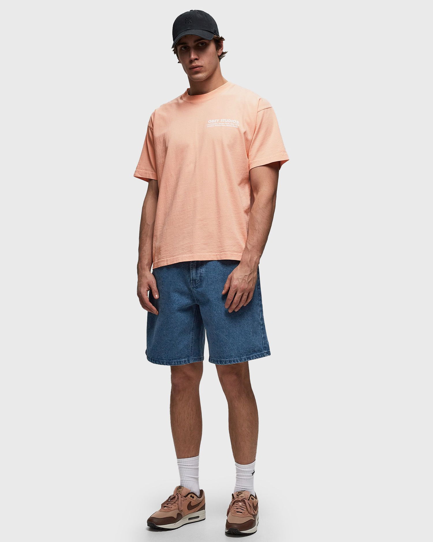 Къси панталони OBEY Bigwig Baggy Denim Тъмно синьо | 172100090-LIN, 1