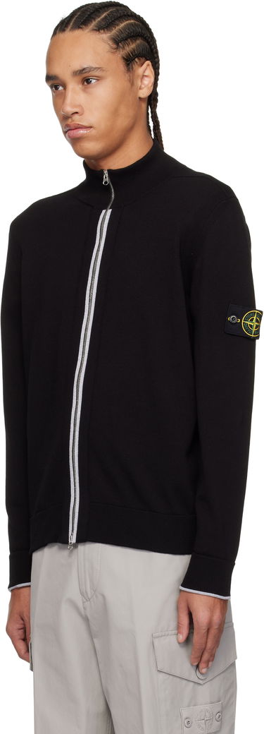 Пуловер Stone Island Stone Island Organic Cotton Zip Cardigan Черно | K1S15 5100018 S00B1, 3