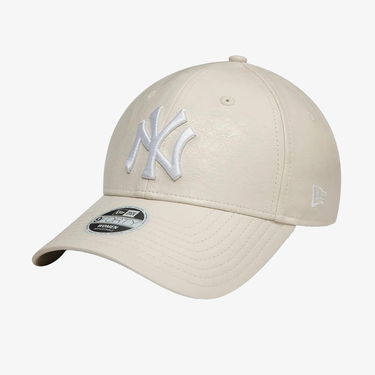 Шапка с козирка New Era New Era MLB Crinkled PU 9FORTY New York Yankees Adjustable Cap Бежово | 60595393, 3