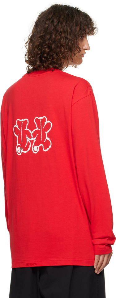 Тениска We11done We11done Teddy Twins Long Sleeve T-Shirt Червено | WD-TT3-24-750-U-RD, 2