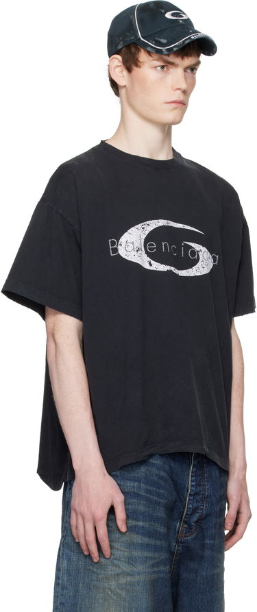 Тениска Balenciaga Balenciaga Logo T-Shirt Черно | 826346TSVE99374, 3
