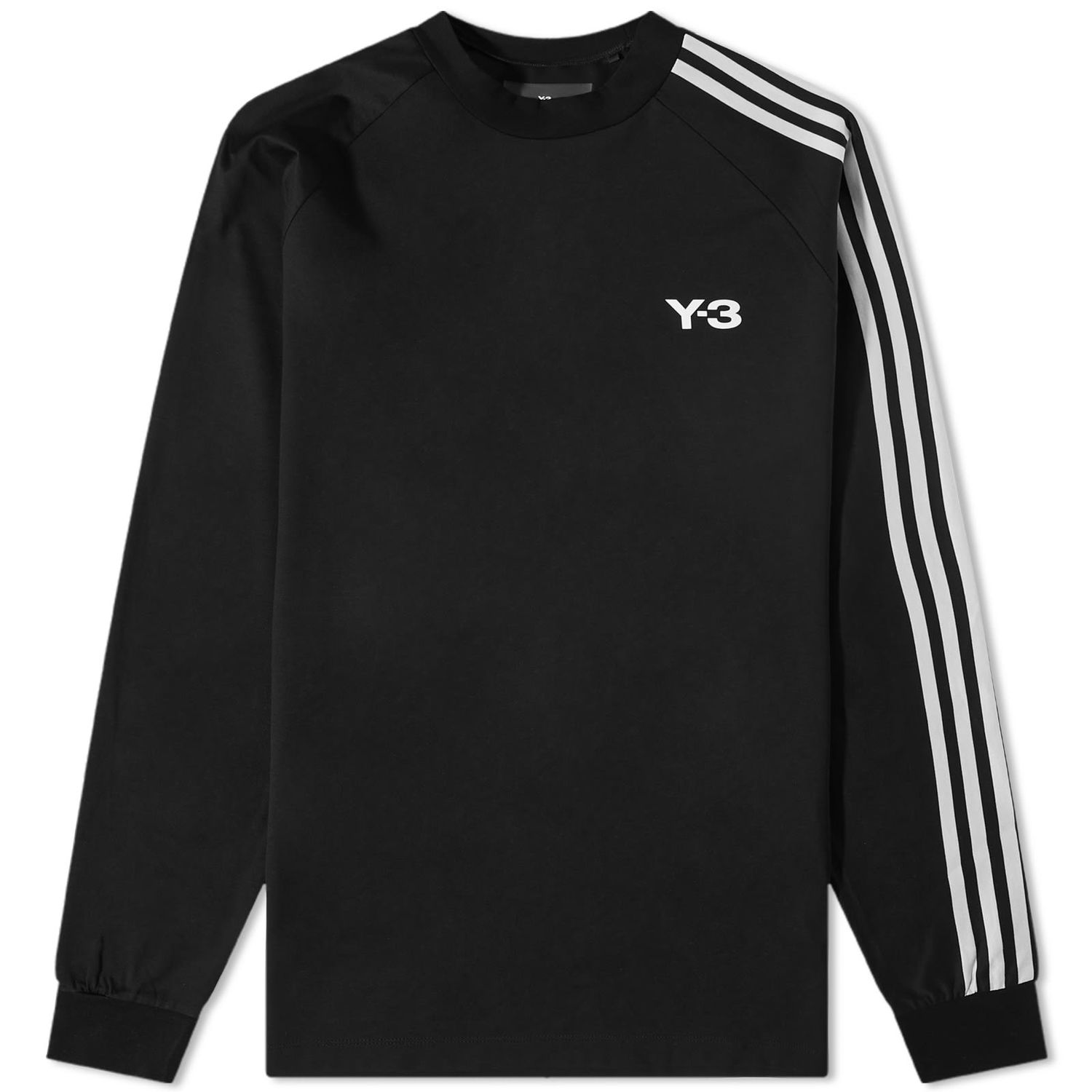 Тениска Y-3 3 Stripe Long Sleeve Tee Черно | H44800, 0