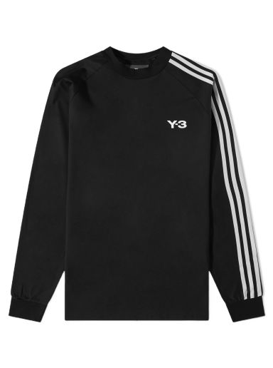 Тениска Y-3 3 Stripe Long Sleeve Tee Черно | H44800