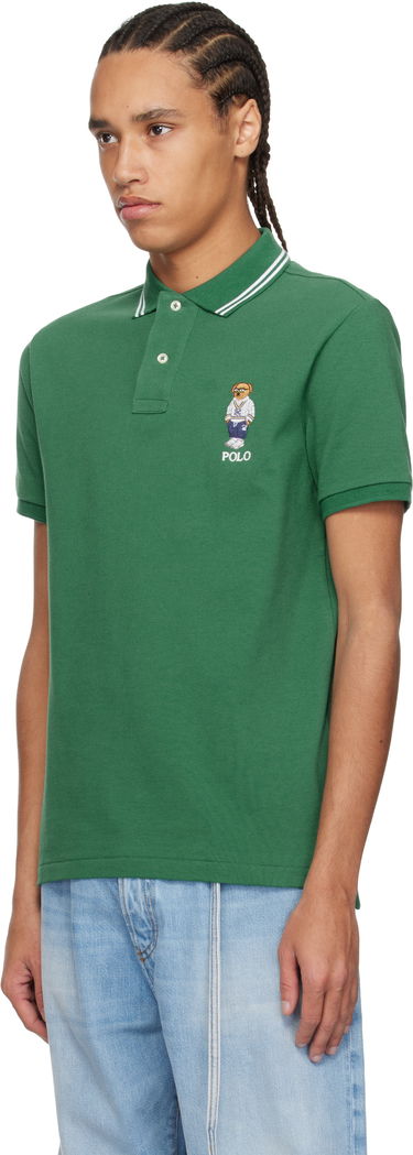 Поло тениска Polo by Ralph Lauren Ralph Lauren Classic Fit Polo Bear Mesh Polo Зелено | 710963817001, 3
