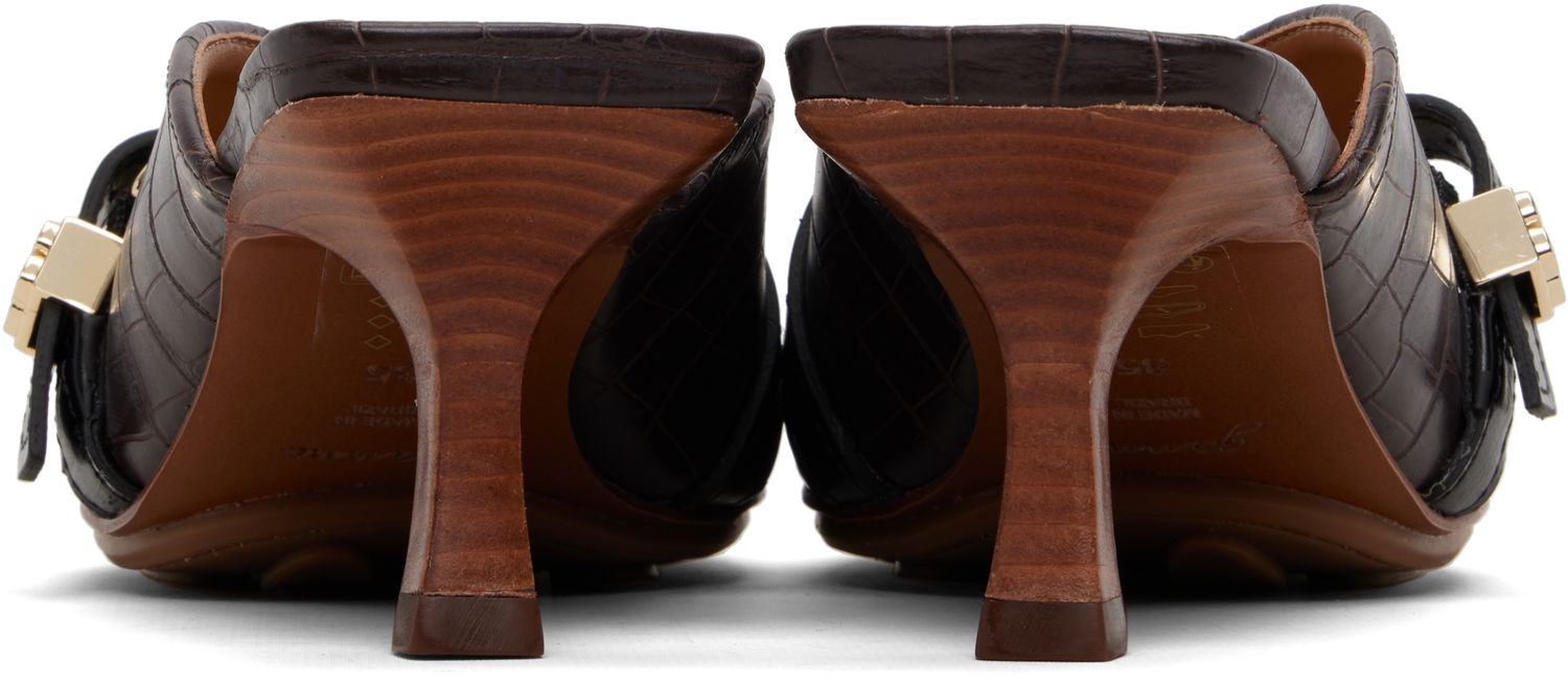 Кецове и обувки GANNI Sue Mule Heels Кафяво | S3217, 1