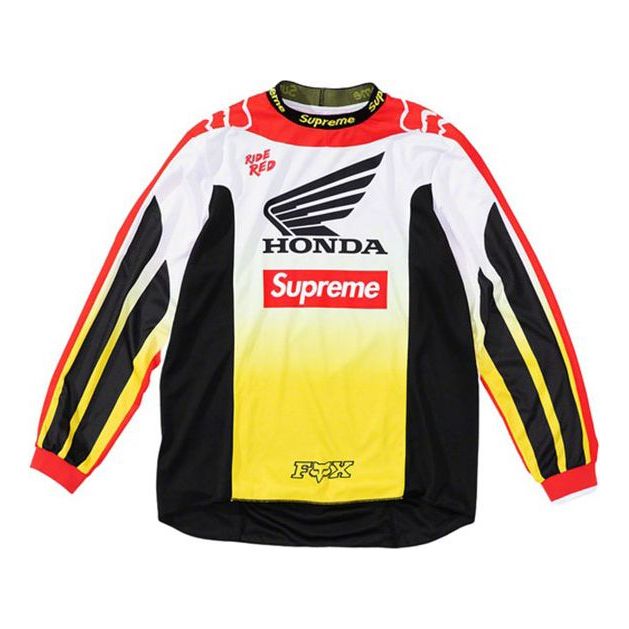 Фланелка Supreme Honda Fox Racing Moto Jersey Бяло | SUP-FW19-599, 0