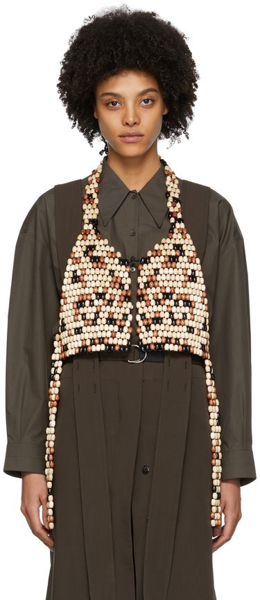 Жилетка LEMAIRE Lemaire Beaded Vest Кафяво | W 221 AC354 LO035, 0