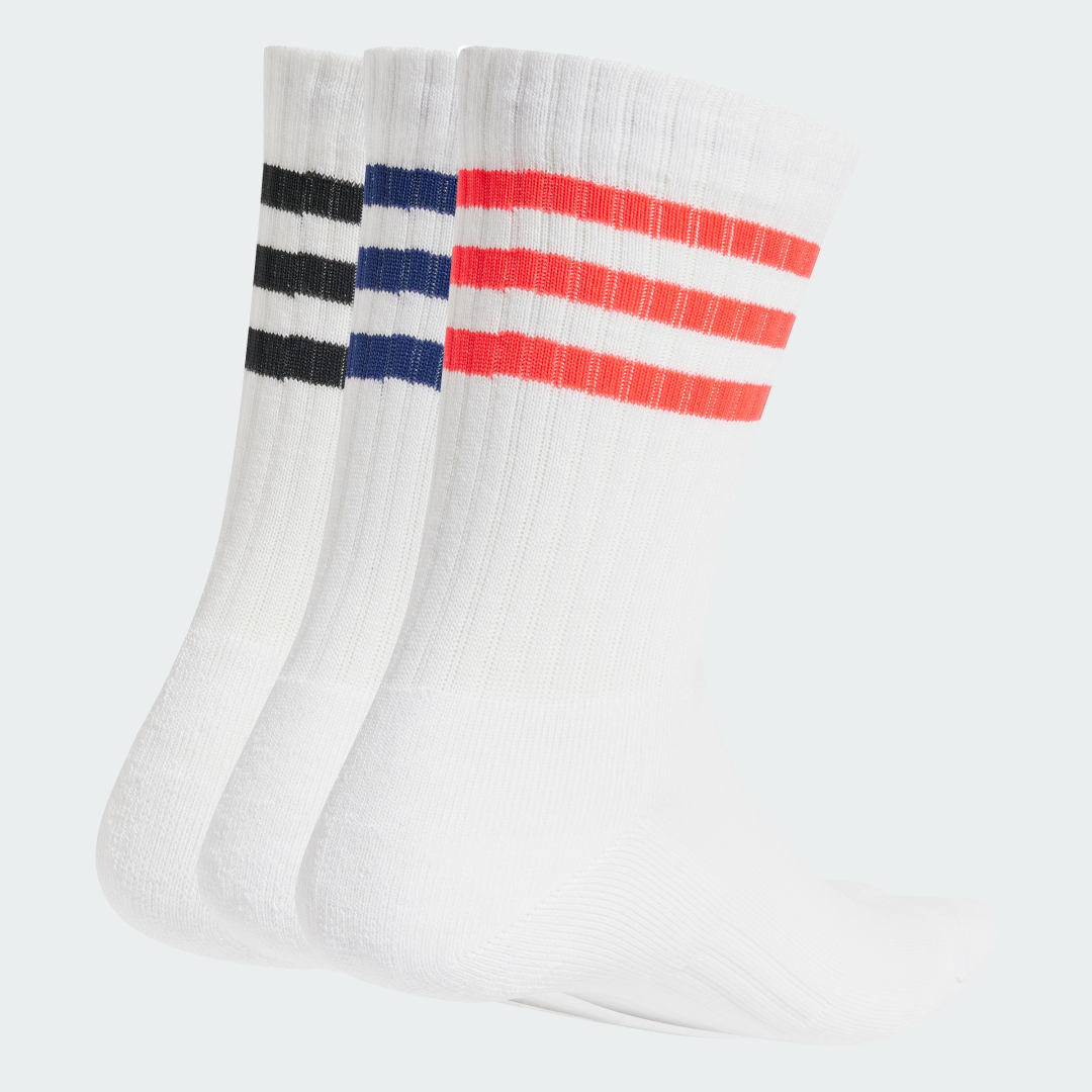 Чорапи adidas Performance 3-Stripes Cushioned Crew Socks (3 Pairs) Бяло | JC8839, 0
