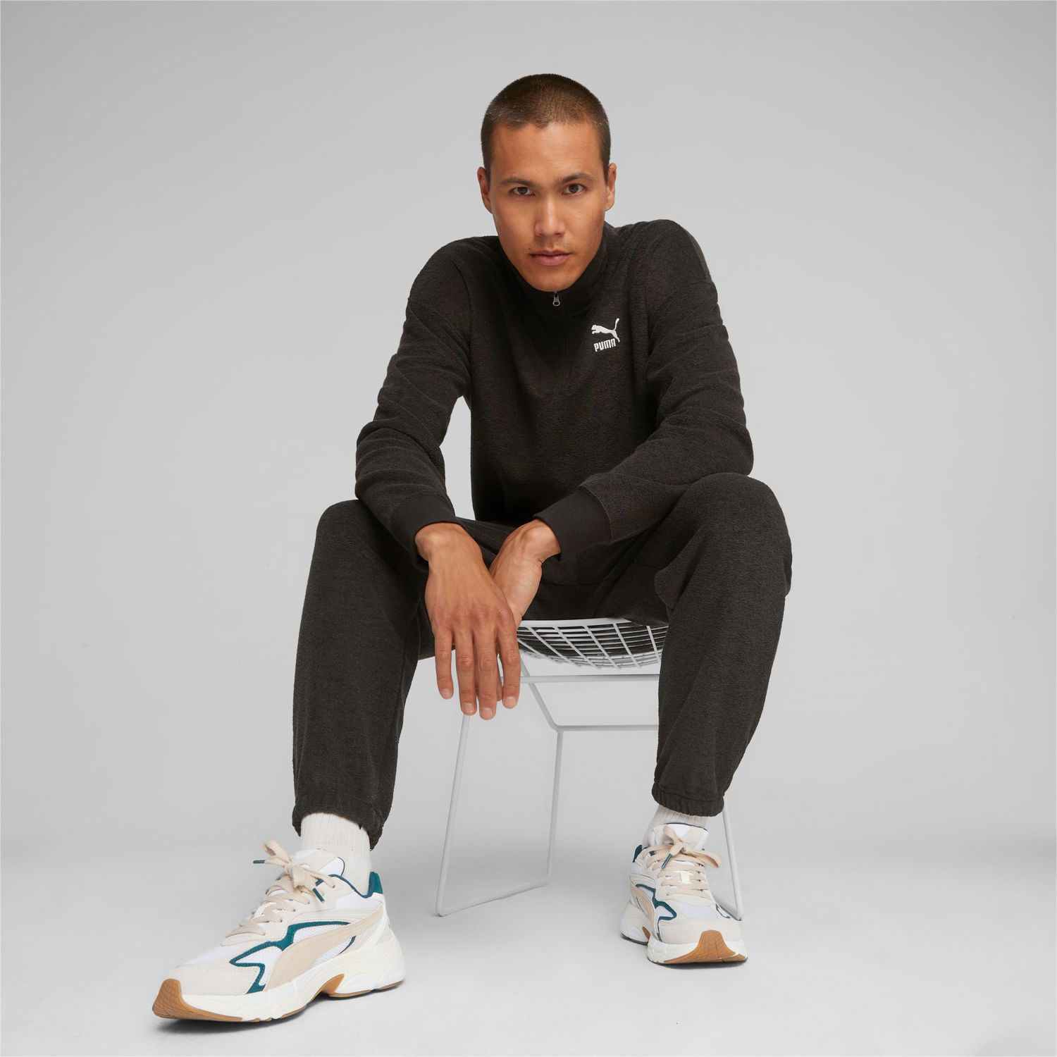 Суитчър Puma CLASSICS Fleece Quarter-Zip Herren Черно | 621331_01, 1