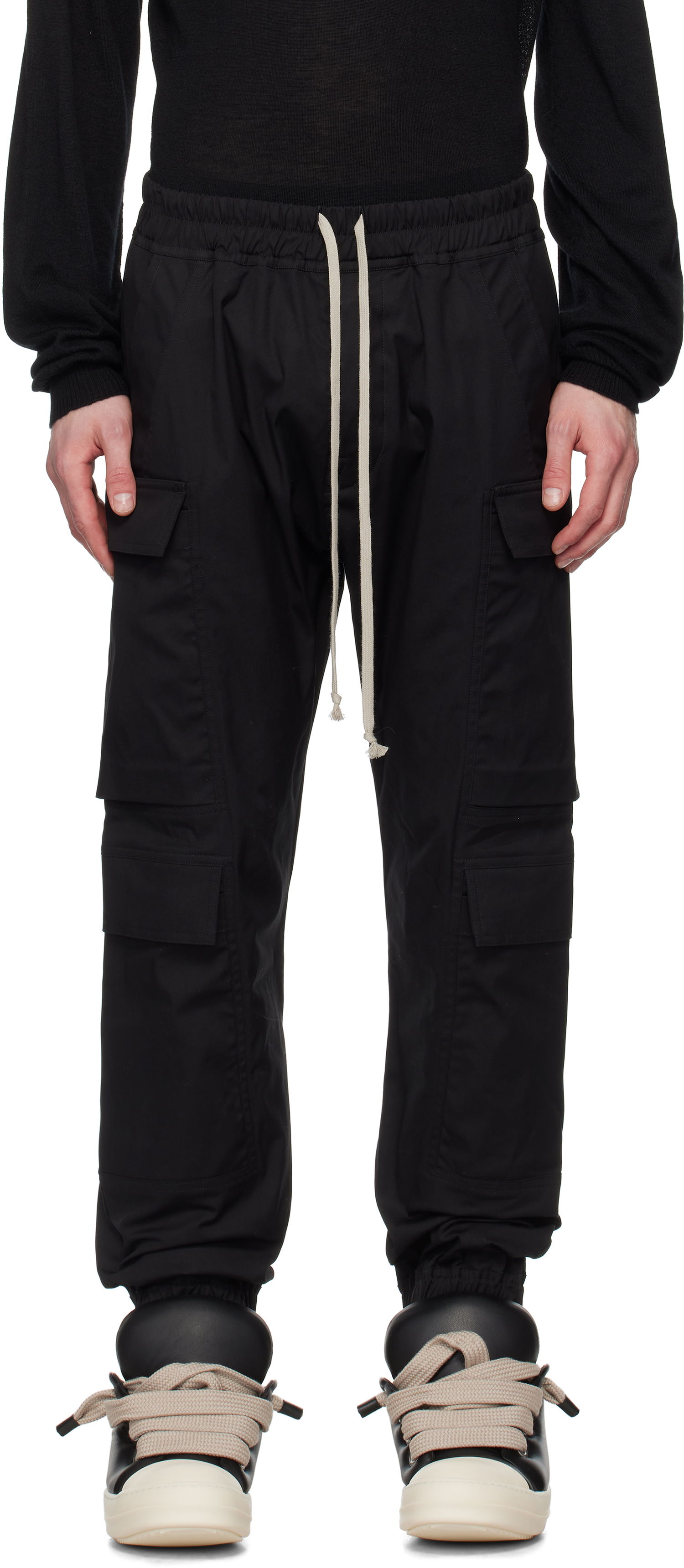 Карго панталони Rick Owens Rick Owens Hollywood Mastodon Megacargo Pants Черно | RU01E5337 TE, 0