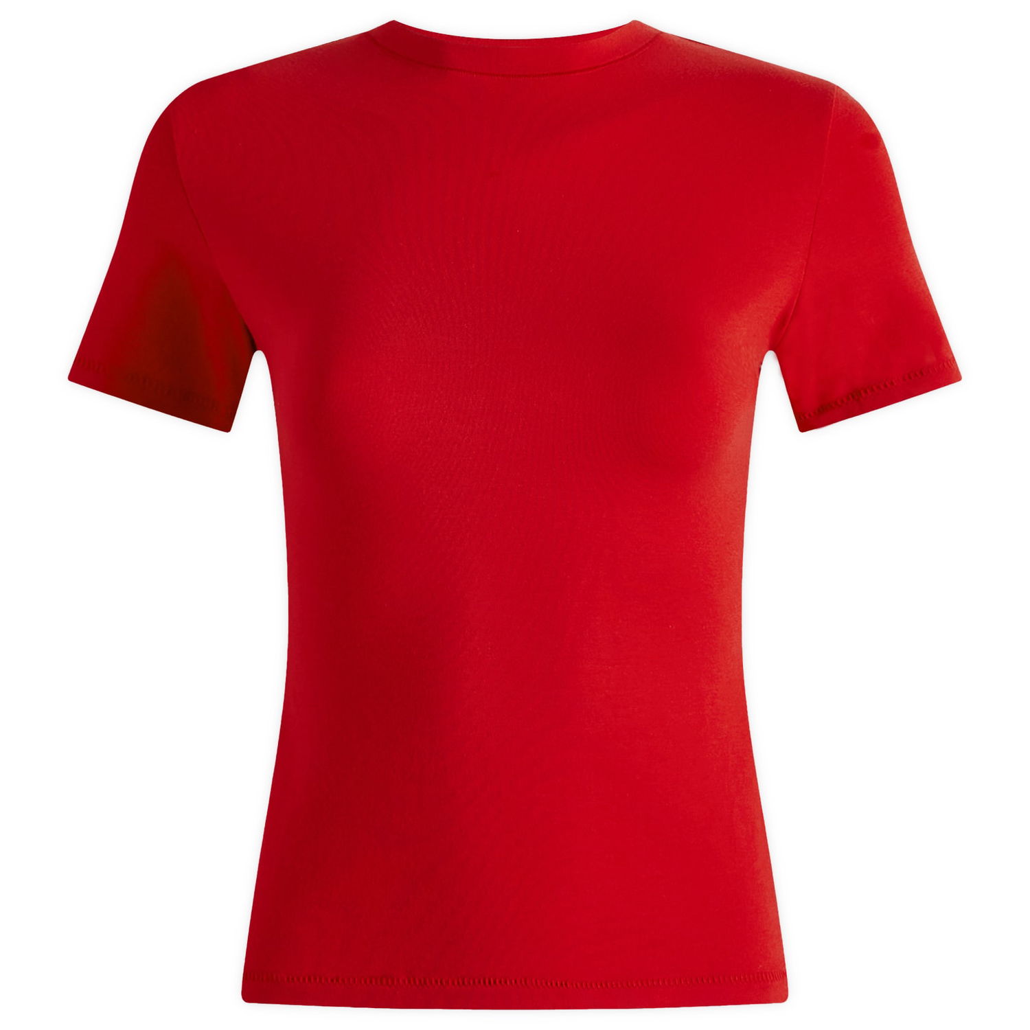 Тениска SKIMS SKIMS Cotton Jersey T-Shirt, Size Large Червено | AP-TSH-0638-CRANBERRY, 1