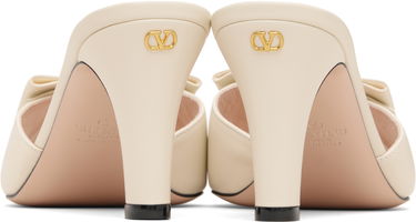 Кецове и обувки Valentino Valentino Garavani Leather Bow Heeled Sandals Бежово | 7W2S0MN9DDT, 1