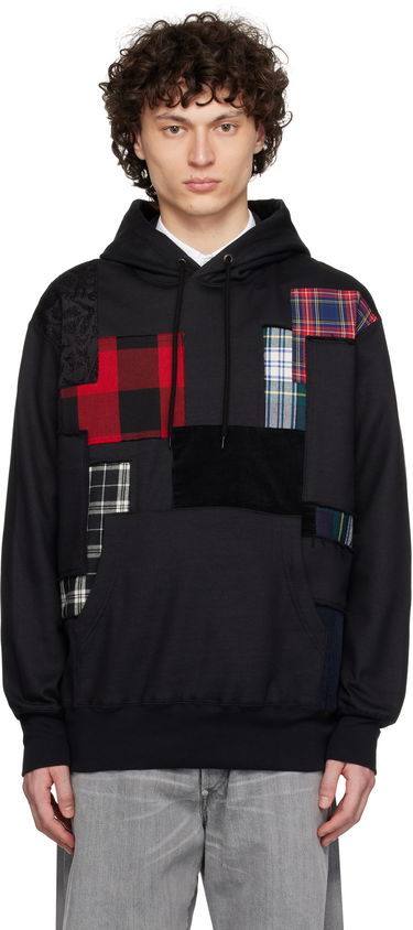 Суитчър Junya Watanabe Junya Watanabe Patchwork Hoodie Черно | WO-T004-051, 0