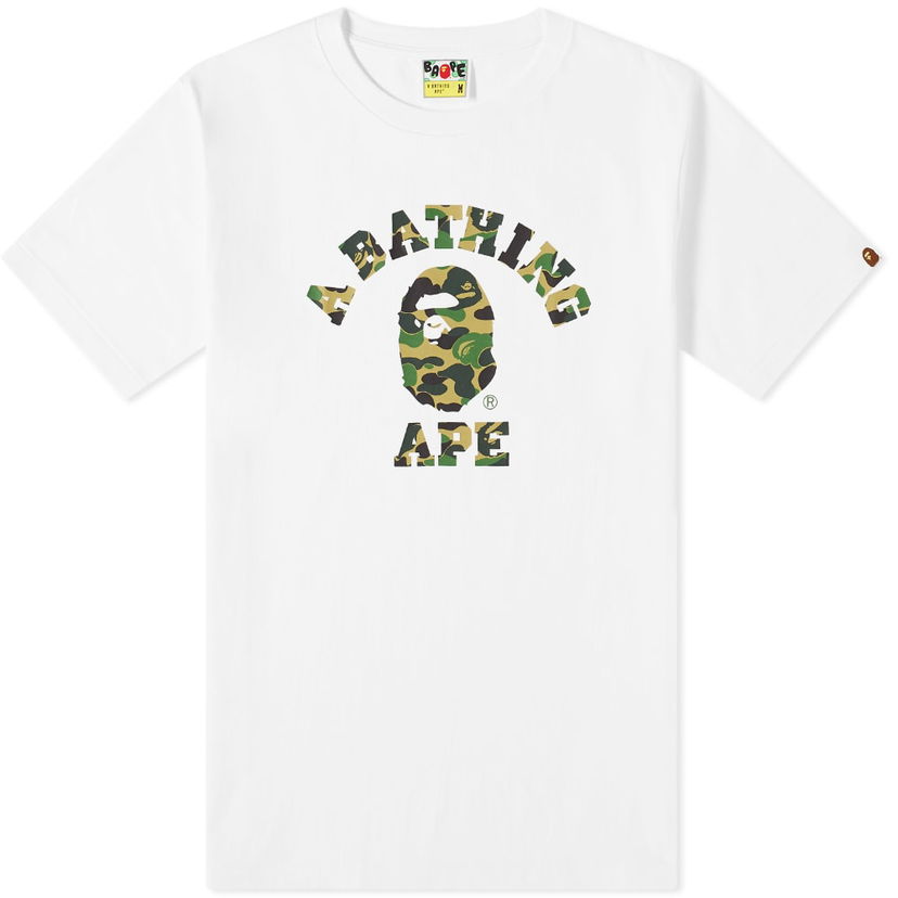 Тениска BAPE ABC Camo College T-Shirt Бяло | 001TEH301006X-WHGR