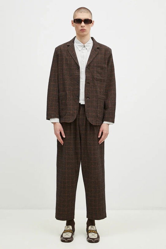 Панталони Universal Works Universal Works Checked Wool Blazer and Trousers Set Кафяво | 31111.BLACK, 0