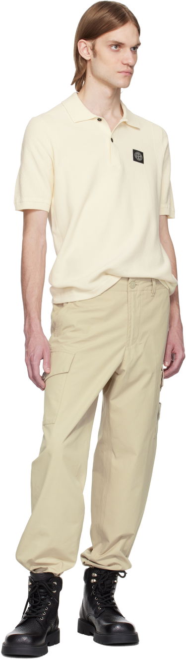 Поло тениска Stone Island Stone Island Soft Organic Cotton Micro Stitch Polo Бяло | K1S15 5100033 S00B5, 3